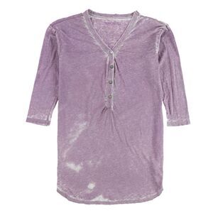 Mouchette Womens Burnout Henley Shirt, NWT